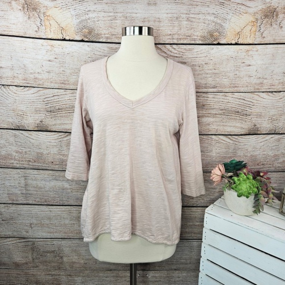 Wilt V-Neck Top 3/4 Sleeve Lightweight Casual Tee Shirt XS